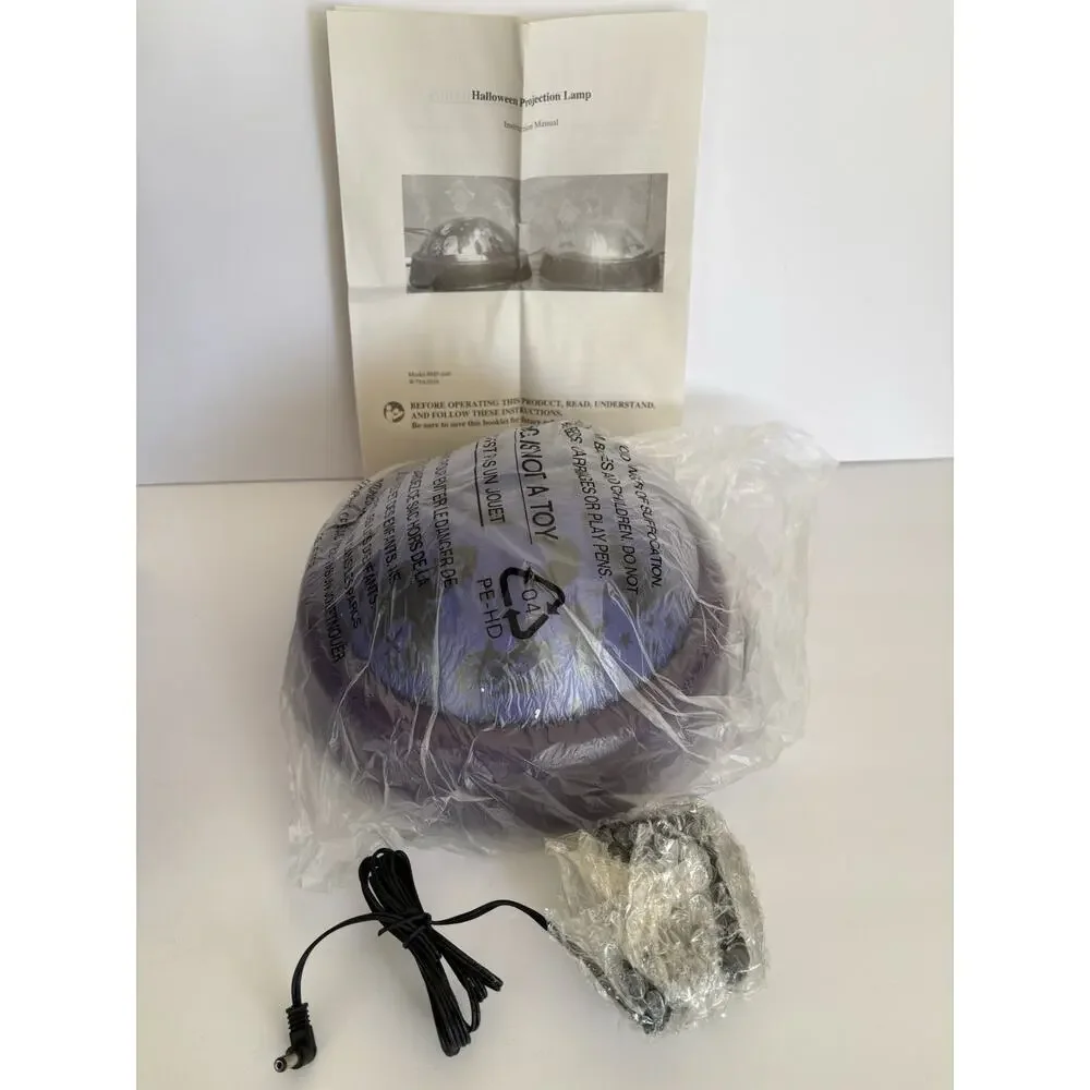 Vtg Totally Ghoul Shadow Lamp Original Box Halloween Rotating Light Show